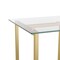 Martha Stewart 23.5 in. D X 47.25 in. W X Glass, Steel, Clear Top/Polished Brass Frame XU-DK-1-GLD-MS - alternate 3